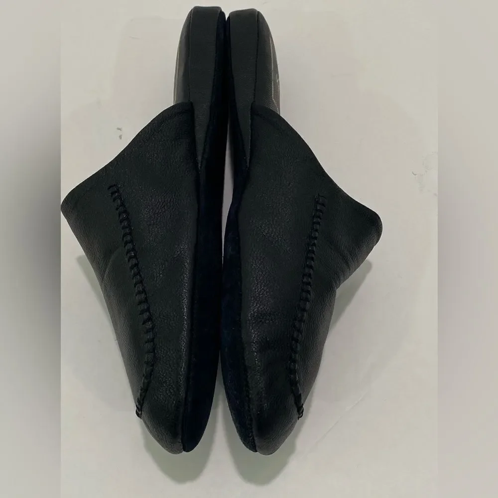 John Weitz Hand Crafted All Leather Men’s Black Slipper Size 14